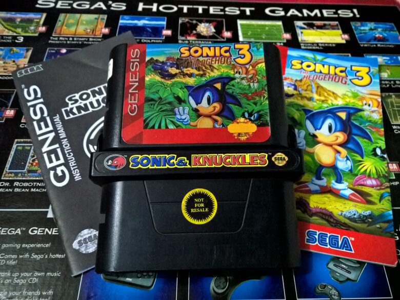 Sonic the Hedgehog computer game cartridges