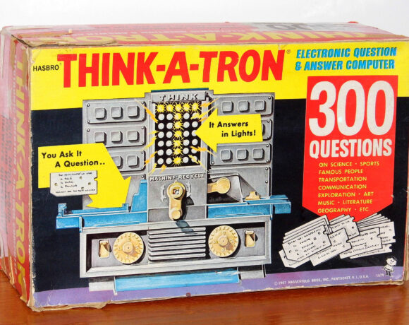Vintage electronic computer game box from Hasbro