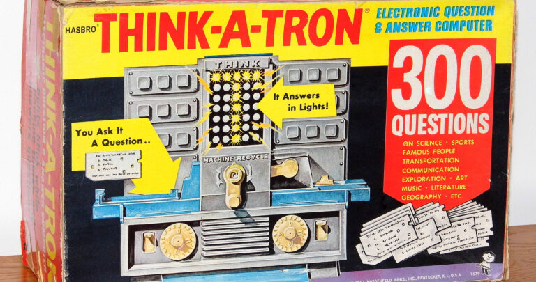 Vintage electronic computer game box from Hasbro