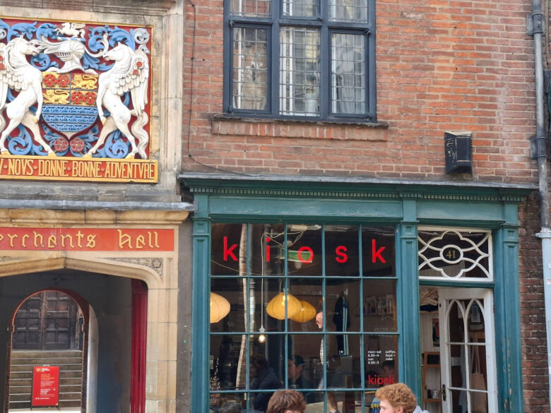 The facade of Kiosk coffee shop in York