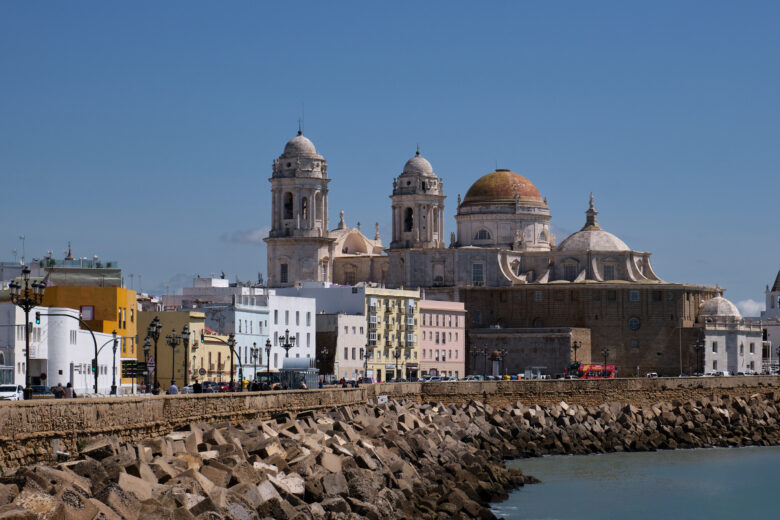 Historic buildings in the port city of Cadiz