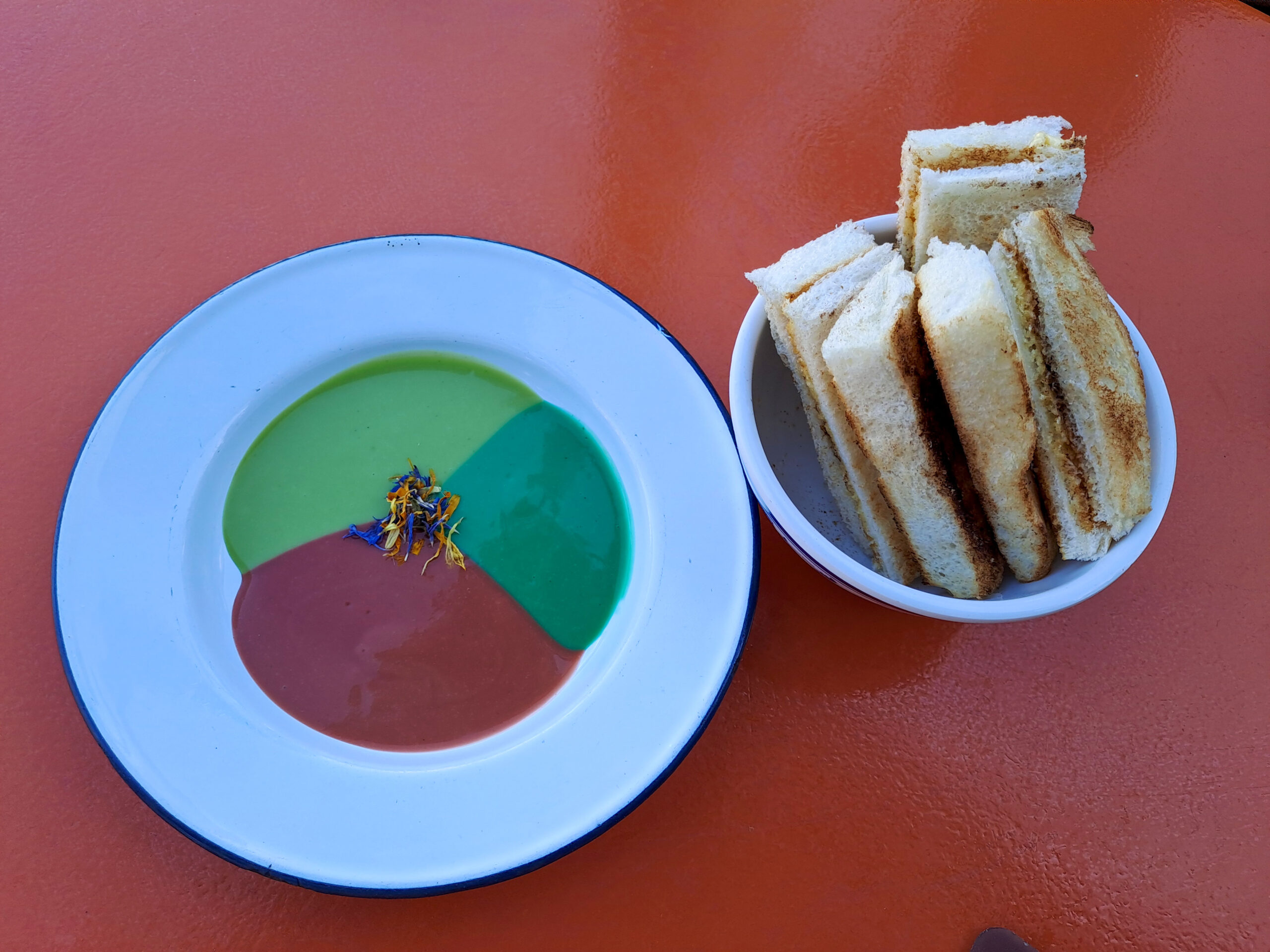 Signature toast with pandan kaya at Baba Kaya Melaka