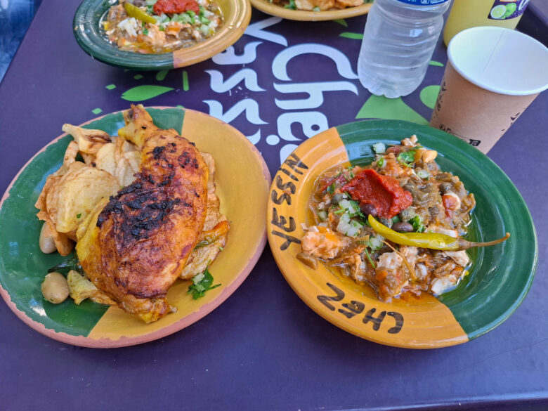 The grilled chicken kaftaji dish served at Chez Yassine in Marseille